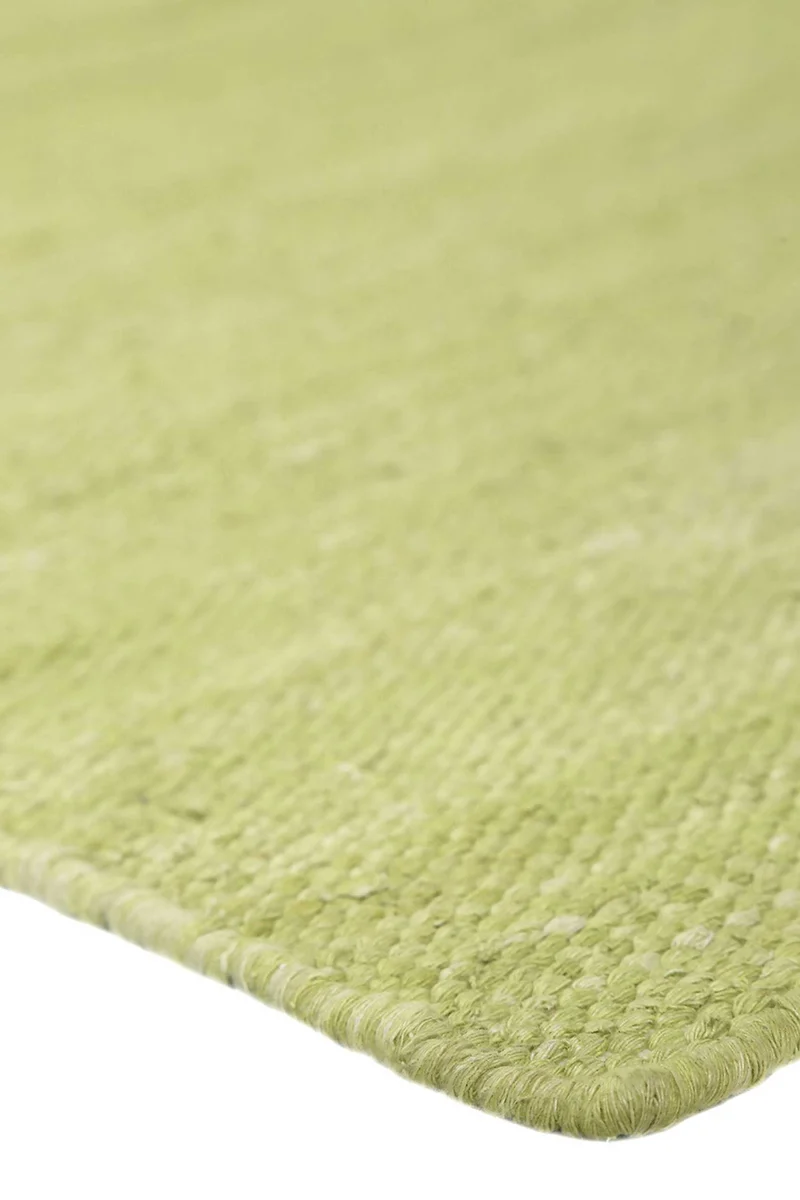 Esprit Kurzflor Teppich Grün aus Baumwolle "Rainbow Kelim"