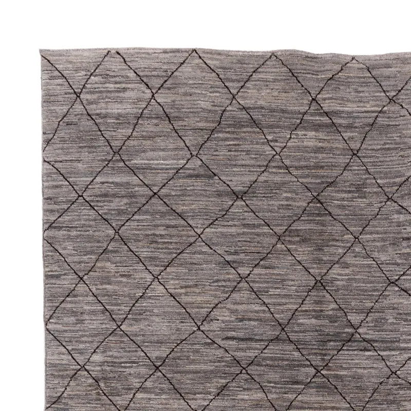 Berber Teppich 256x344cm - Wollteppich - dunkelgrau