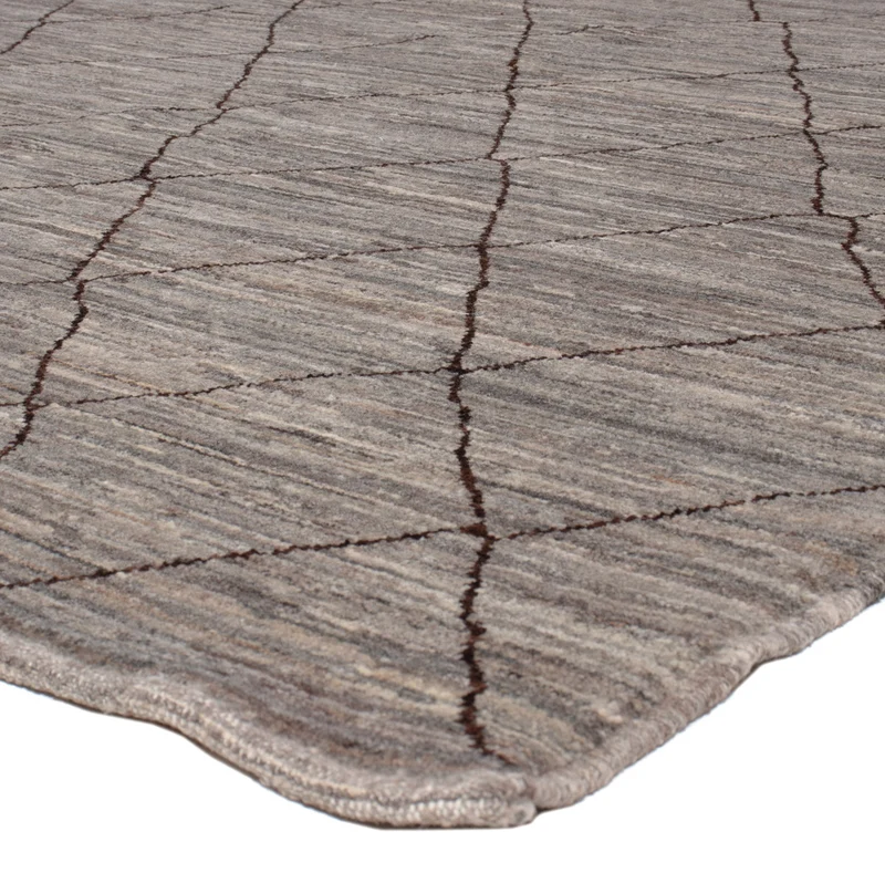 Berber Teppich 256x344cm - Wollteppich - dunkelgrau
