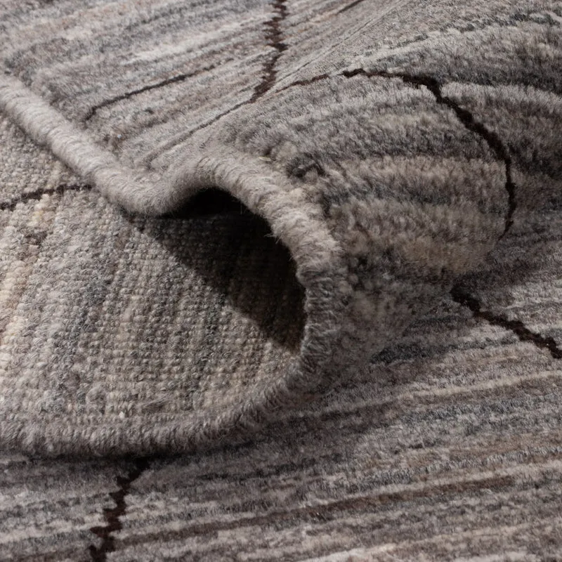 Berber Teppich 256x344cm - Wollteppich - dunkelgrau