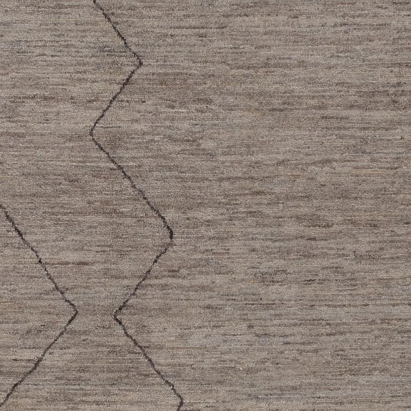 Berber Teppich 256x347cm - Wollteppich - grau