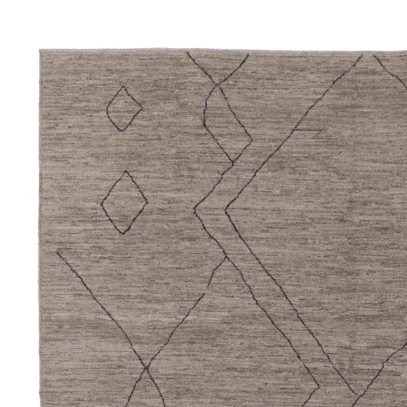 Berber Teppich 256x347cm - Wollteppich - grau