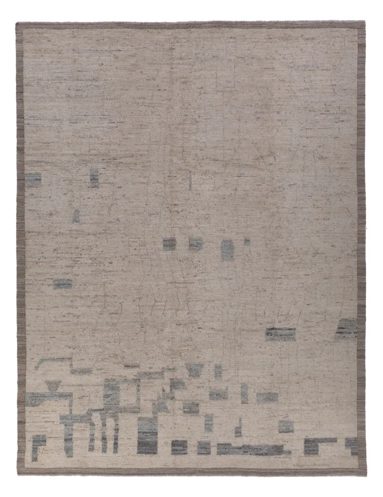 Berber Teppich 256x343cm - Wollteppich - grau