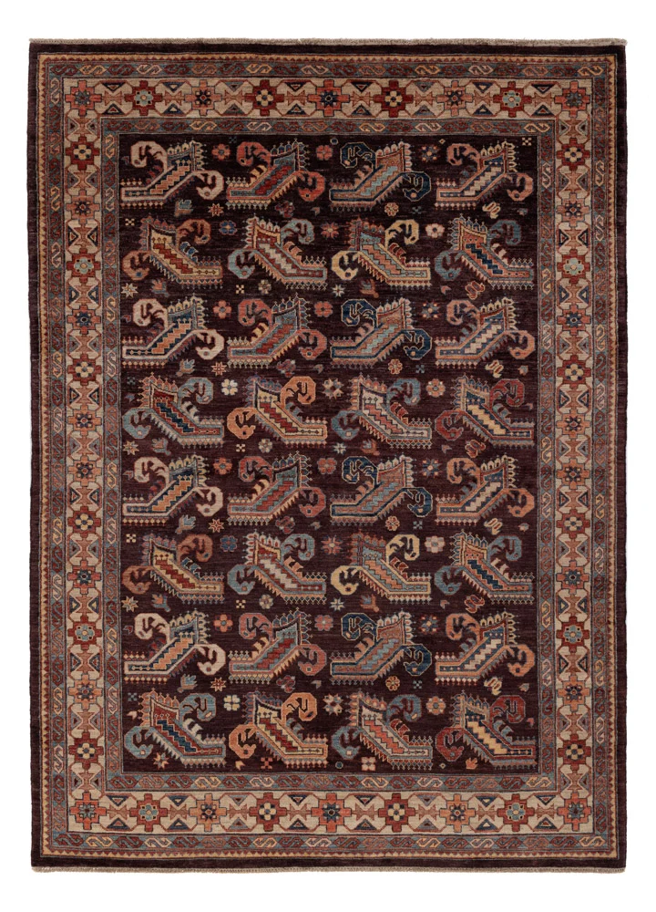 Kazak Teppich 188x258cm - Orientteppich - dunkelblau
