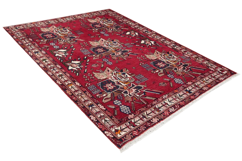 Afshar · Handgeknüpft – Rot, 182x136 cm