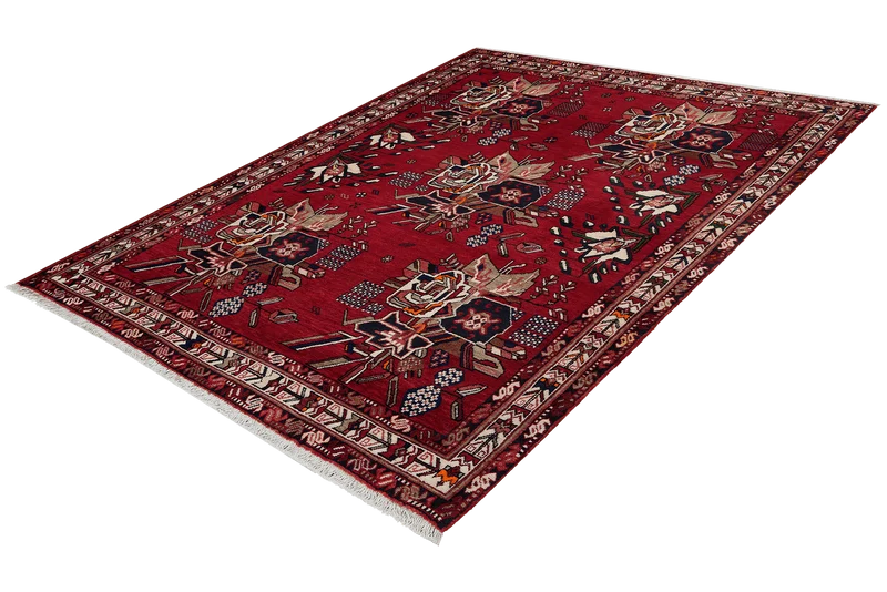 Afshar · Handgeknüpft – Rot, 182x136 cm