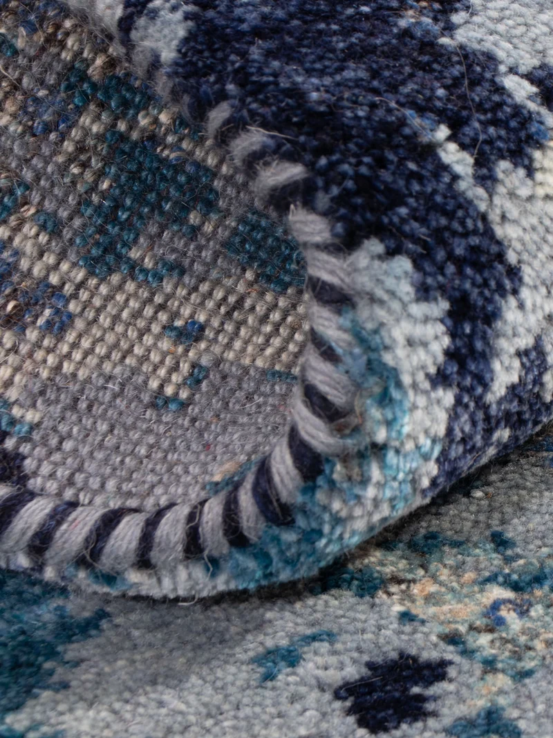 Gabbeh Teppich Indus 60x90cm - Wollteppich - blau