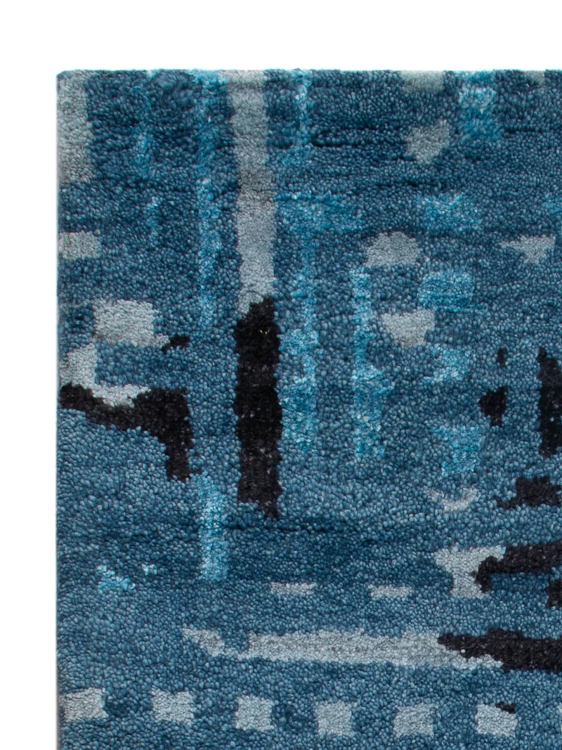 Gabbeh Teppich Indus 60x90cm - Wollteppich - blau