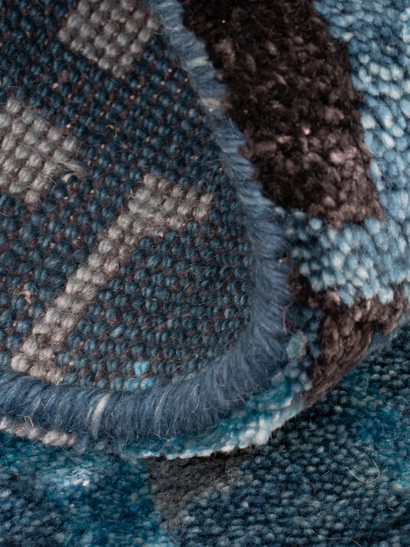 Gabbeh Teppich Indus 60x90cm - Wollteppich - blau