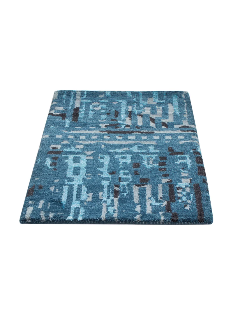 Gabbeh Teppich Indus 60x90cm - Wollteppich - blau