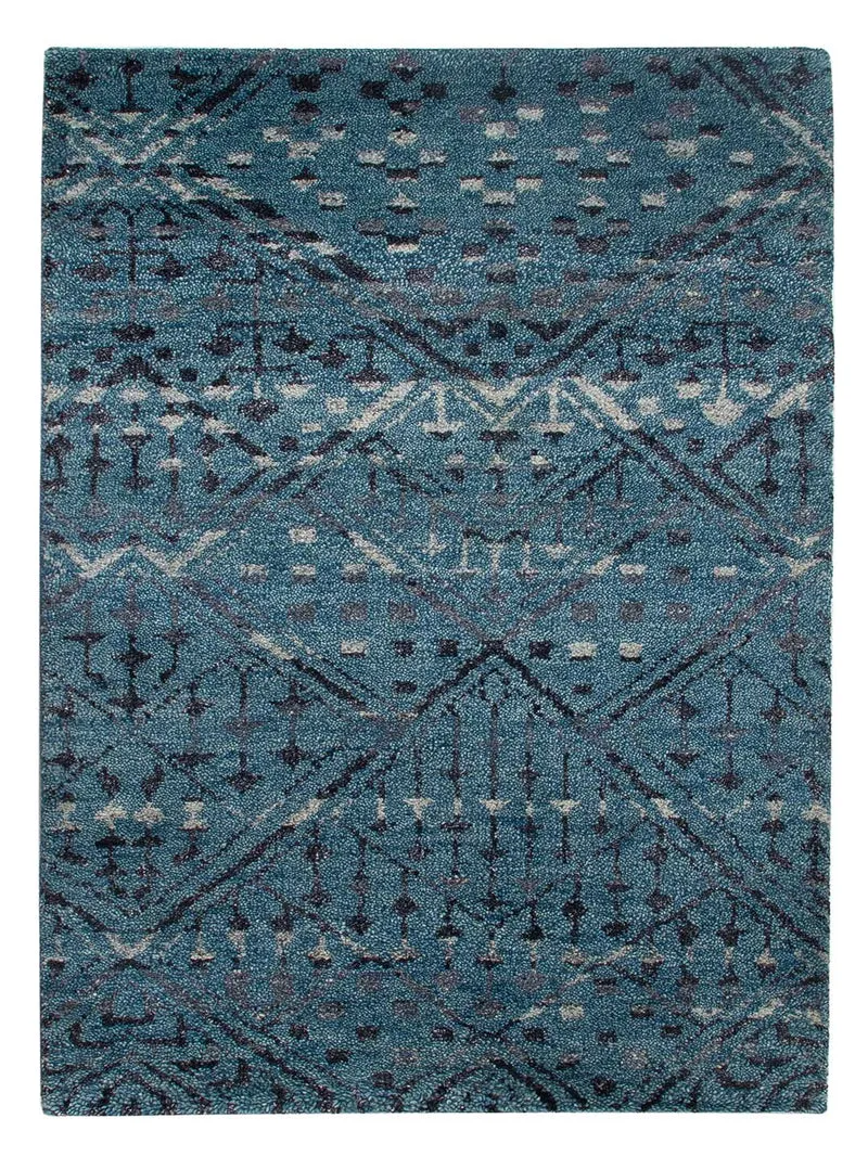 Gabbeh Teppich Indus 60x90cm - Wollteppich - petrolblau