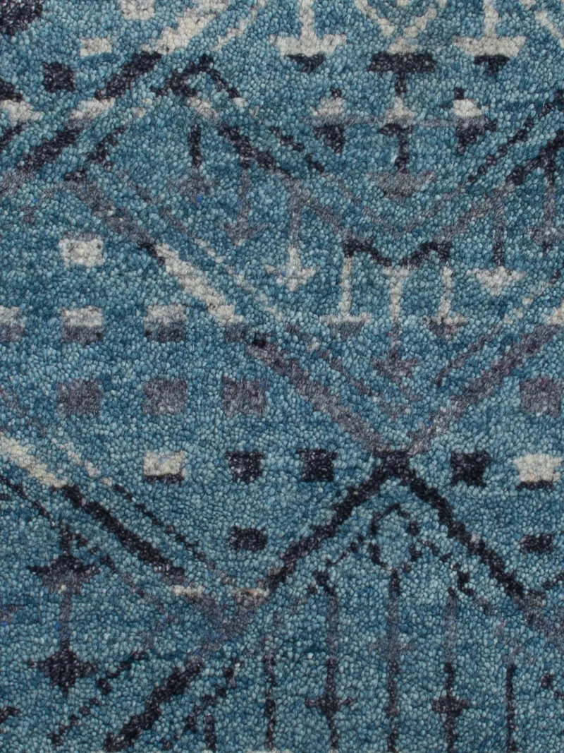 Gabbeh Teppich Indus 60x90cm - Wollteppich - petrolblau