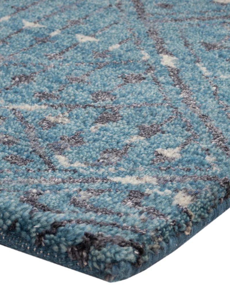 Gabbeh Teppich Indus 60x90cm - Wollteppich - petrolblau