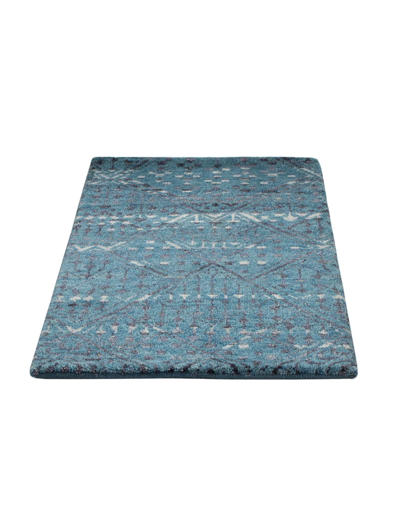 Gabbeh Teppich Indus 60x90cm - Wollteppich - petrolblau
