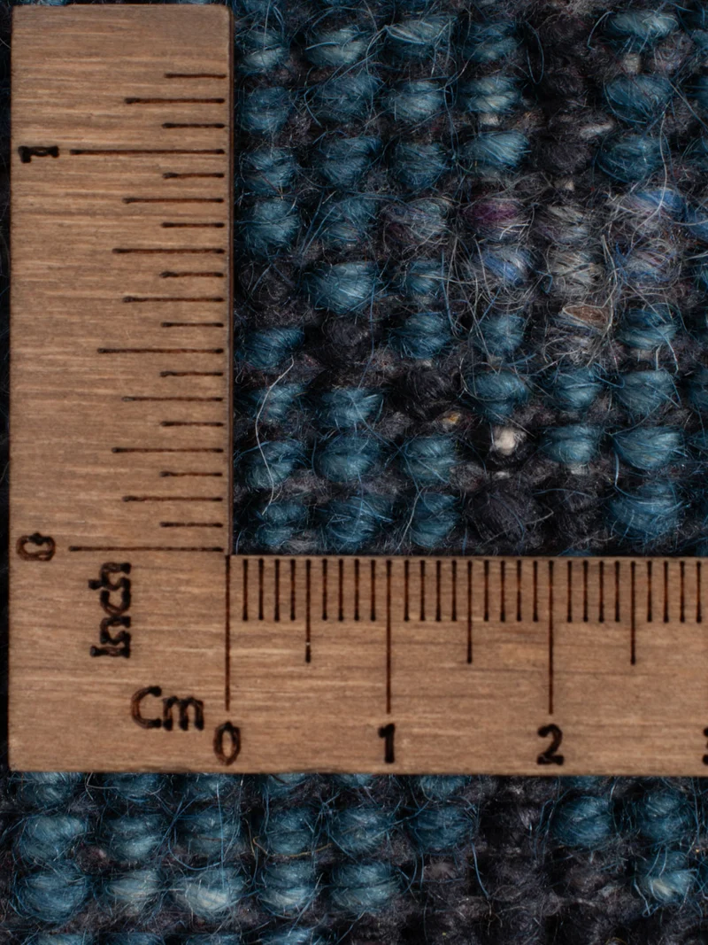 Gabbeh Teppich Indus 60x90cm - Wollteppich - petrolblau