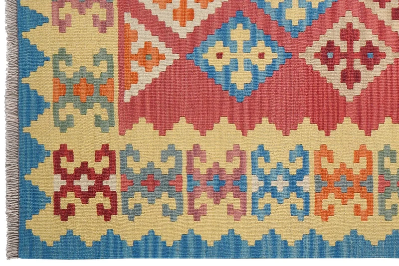 Kelim Gashgai · Handgewebt – Rot, 182x129 cm