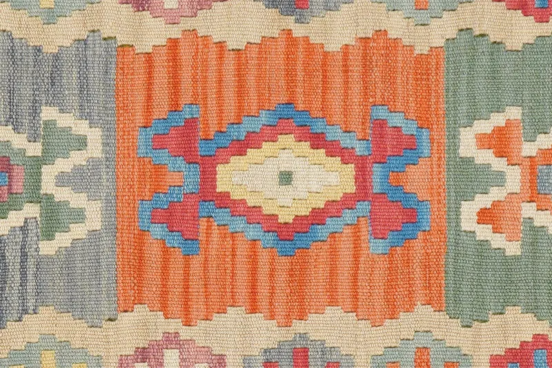 Kelim Gashgai · Handgewebt – Bunt, 208x62 cm