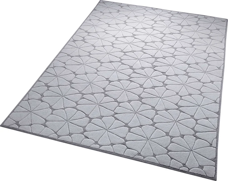 Esprit Kurzflor Teppich aus Wolle "Urbania" grau silber