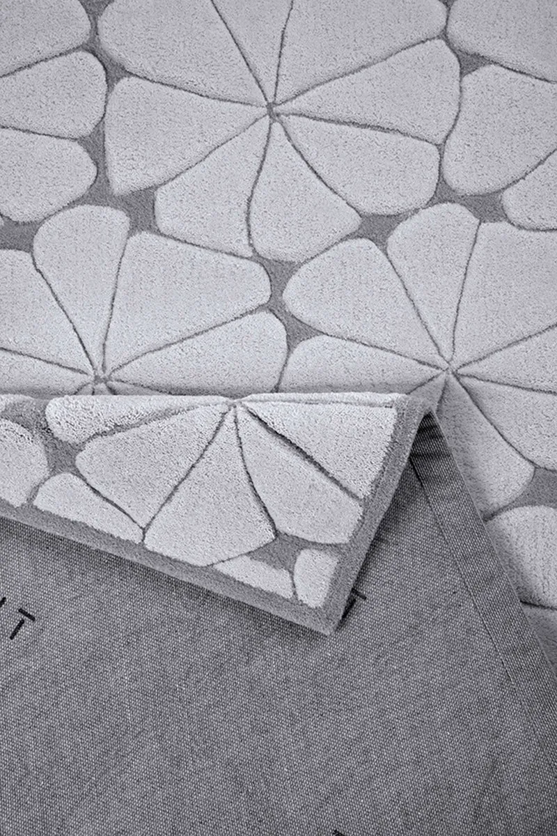 Esprit Kurzflor Teppich aus Wolle "Urbania" grau silber