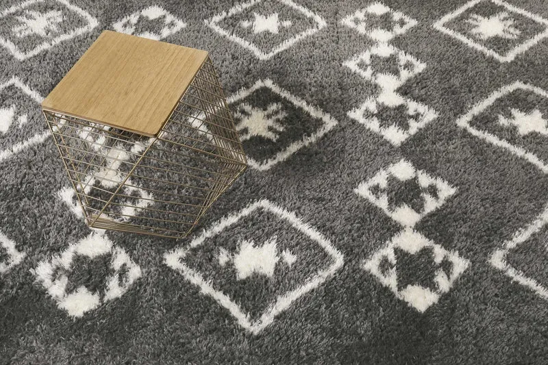Teppich Grau Hochflor "Boho&Scandic Ayachi" WECONhome