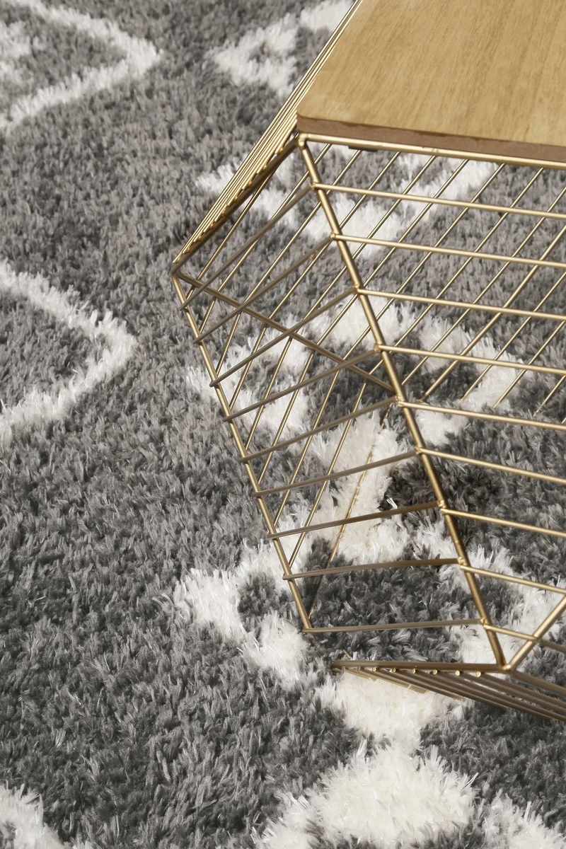 Teppich Grau Hochflor "Boho&Scandic Ayachi" WECONhome