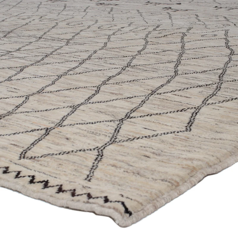 Berber Teppich 250x347cm - Wollteppich - dunkelgrau