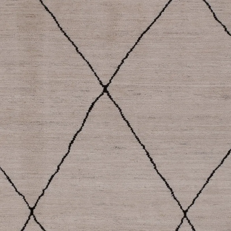 Berber Teppich 247x345cm - Wollteppich - grau