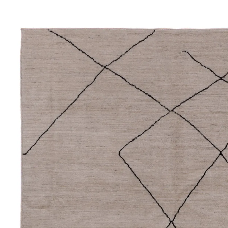 Berber Teppich 247x345cm - Wollteppich - grau