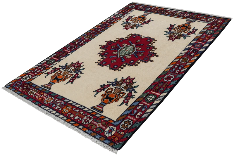 Afshar · Handgeknüpft – Beige, 113x73 cm