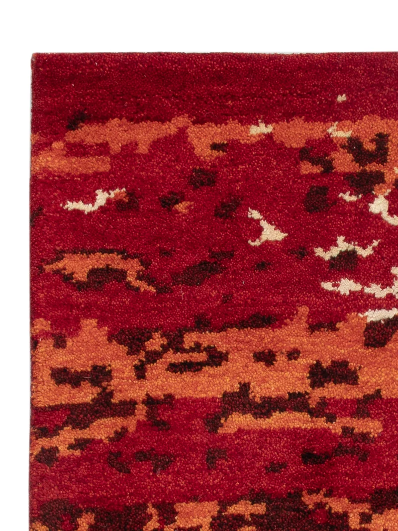 Gabbeh Teppich Indus 60x90cm - Wollteppich - rot