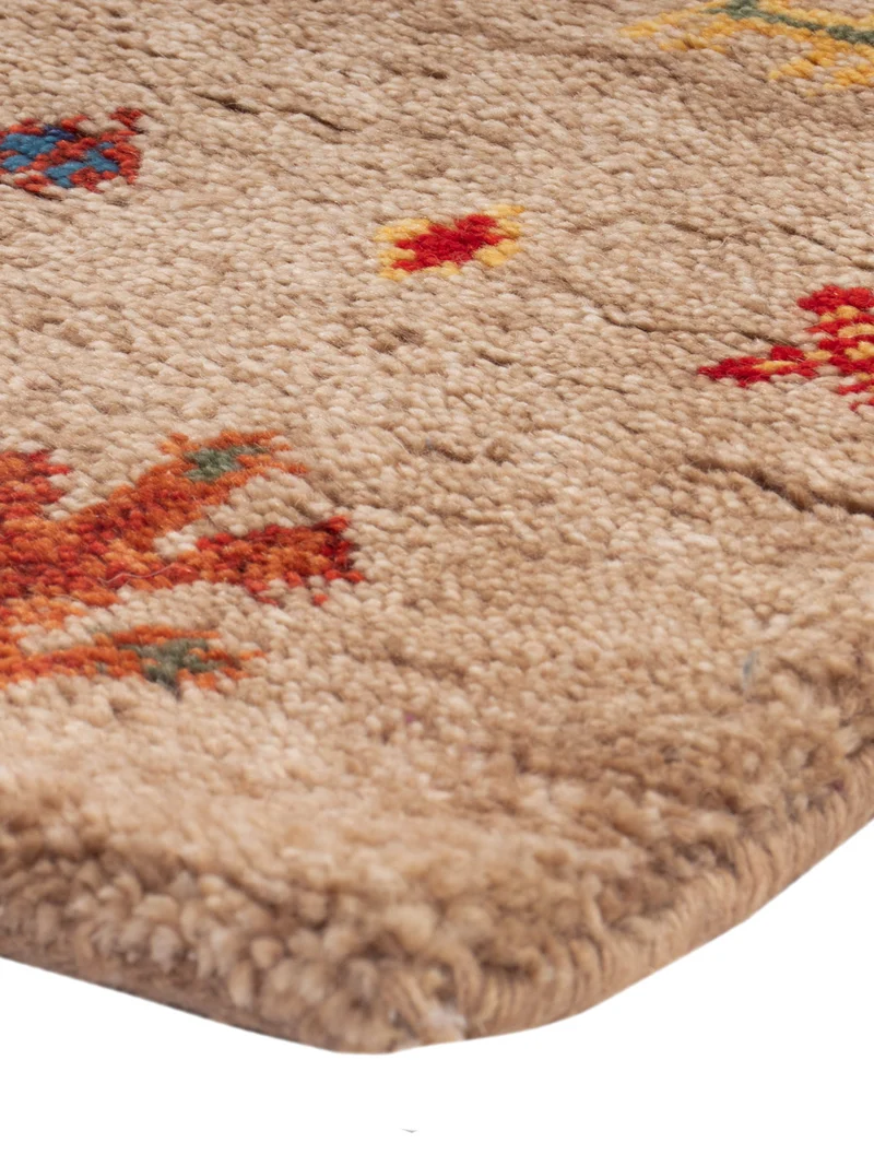 Gabbeh Teppich Indus 60x90cm - Wollteppich - hellbeige