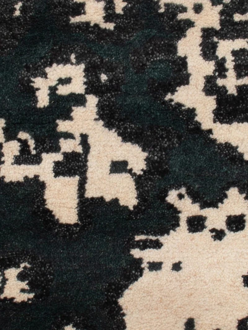 Gabbeh Teppich Indus 60x90cm - Wollteppich - dunkelgrün