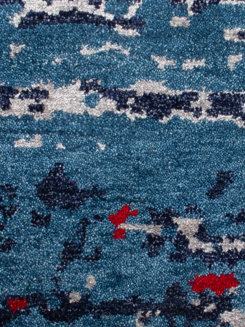 Gabbeh Teppich Indus 60x90cm - Wollteppich - blau