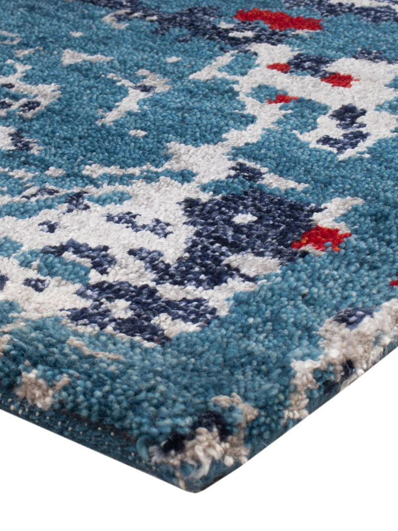 Gabbeh Teppich Indus 60x90cm - Wollteppich - blau