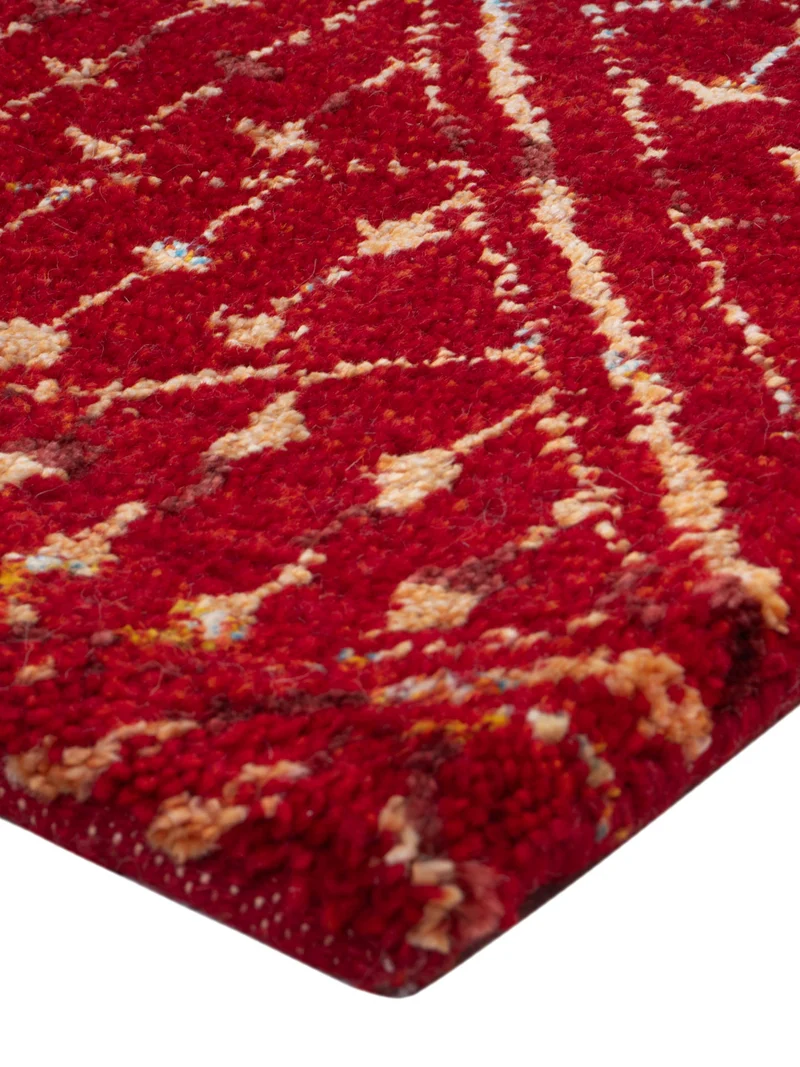 Gabbeh Teppich Indus 60x90cm - Wollteppich - rot