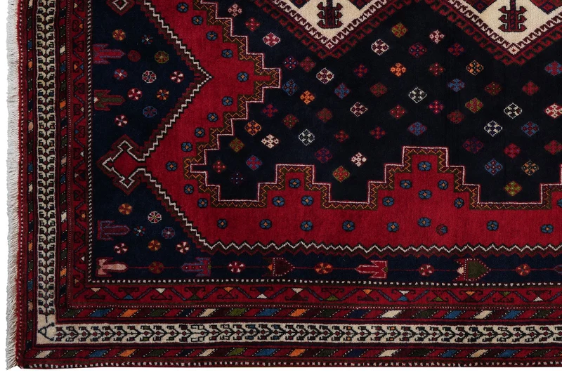 Afshar · Handgeknüpft – Blau, 226x164 cm