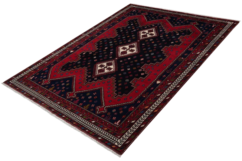 Afshar · Handgeknüpft – Blau, 226x164 cm