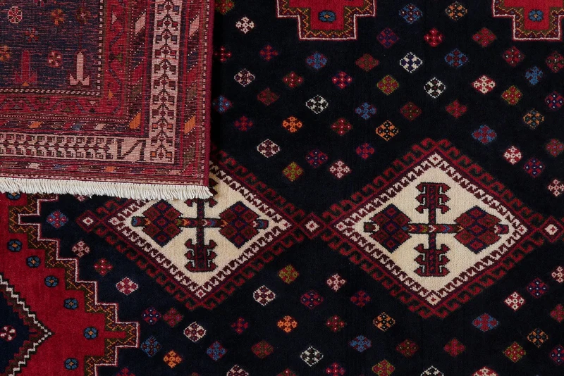 Afshar · Handgeknüpft – Blau, 226x164 cm