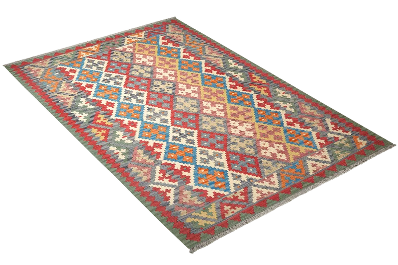 Kelim Gashgai · Handgewebt – Bunt, 235x175 cm
