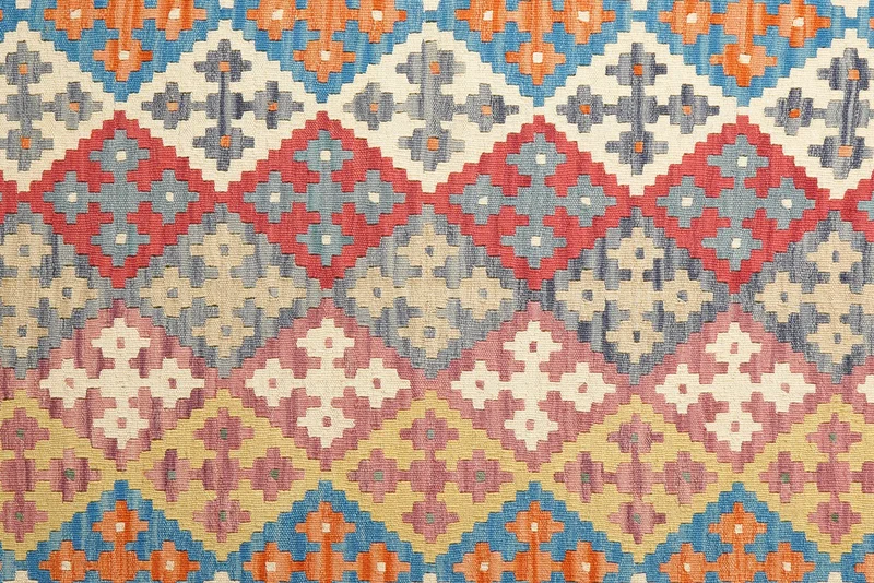 Kelim Gashgai · Handgewebt – Bunt, 235x175 cm
