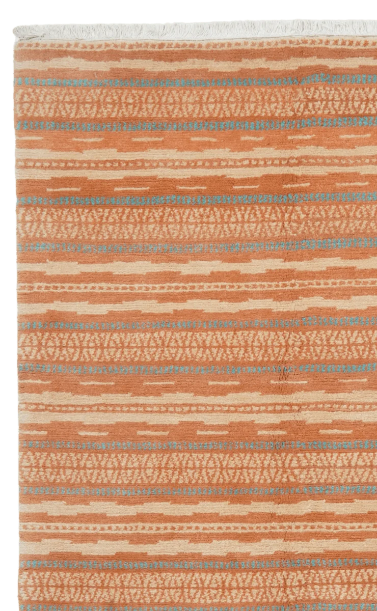 Nepal · Handgeknüpft – Orange, 253x202 cm