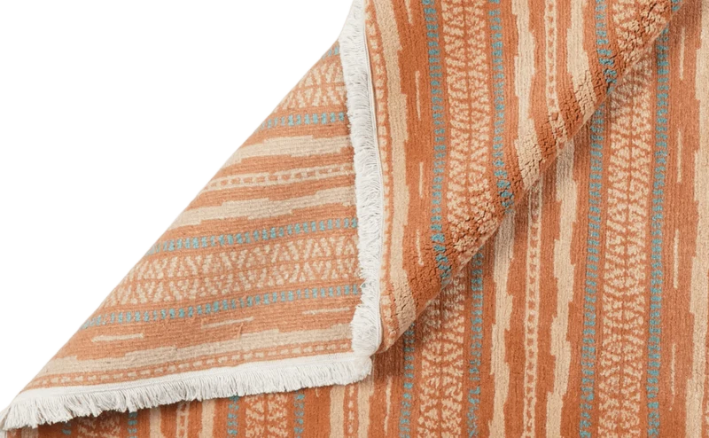 Nepal · Handgeknüpft – Orange, 253x202 cm