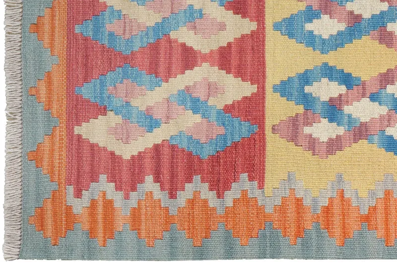 Kelim Gashgai · Handgewebt – Bunt, 246x66 cm