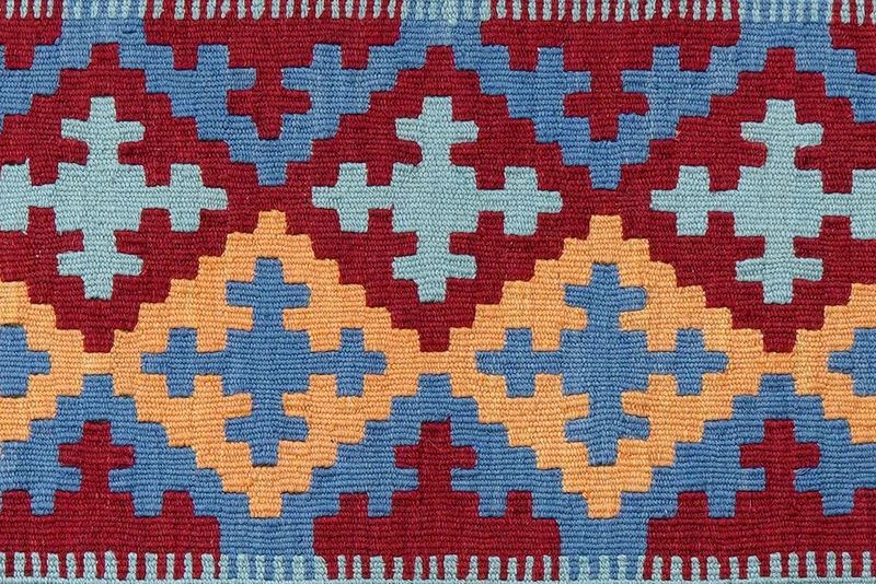 Kelim Gashgai · Handgewebt – Blau, 119x85 cm