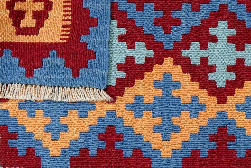 Kelim Gashgai · Handgewebt – Blau, 119x85 cm