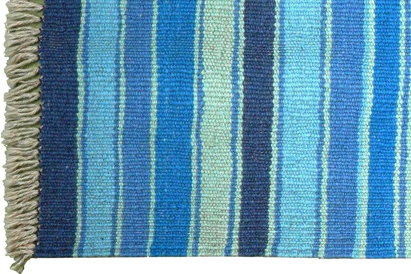Kelim Gashgai · Handgewebt – Blau, 199x66 cm