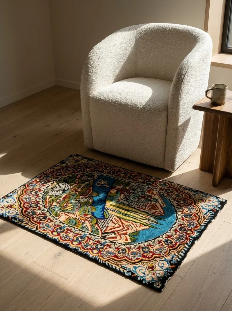 Kirman · Handgeknüpft – Bunt, 68x50 cm