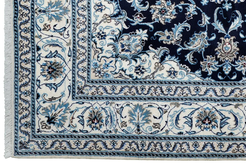 Nain 12La · Handgeknüpft – Blau, 193x194 cm
