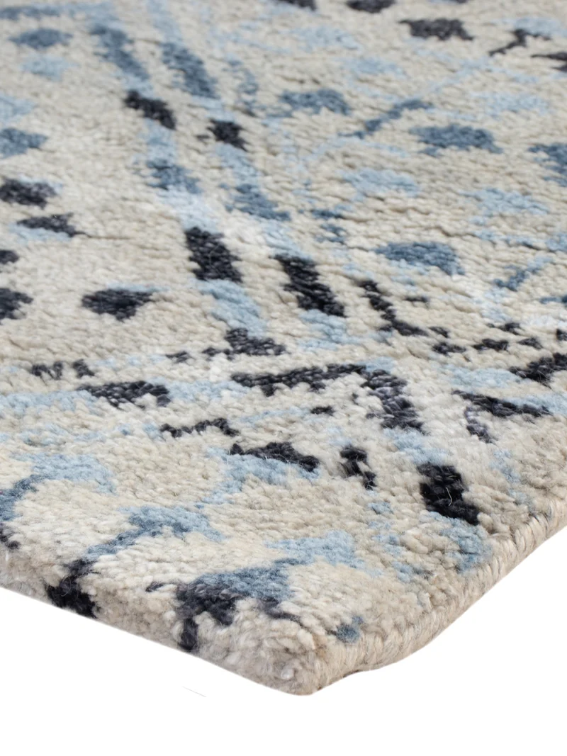 Gabbeh Teppich Indus 60x90cm - Wollteppich - hellblau