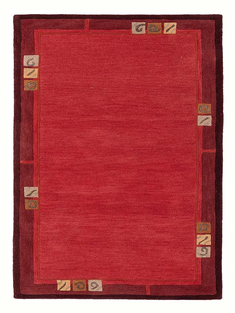 Wollteppich 90x160cm - rot